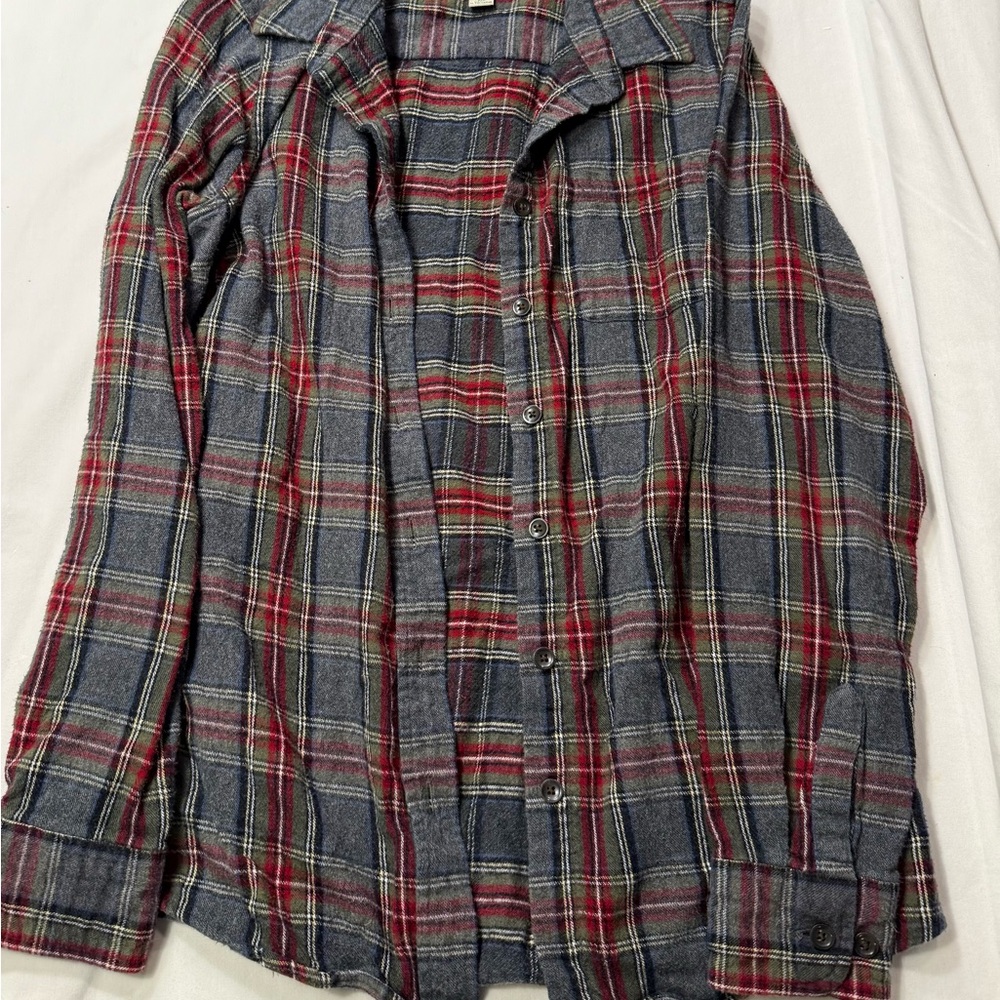 L.L. Bean Red and Blue Plaid Shirt